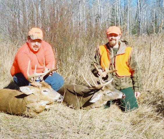 Here is John and my son Mike in MN in 07, Mikes buck was in the 140s gross