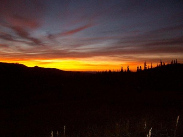 Sunrise opening morning of deer hunt