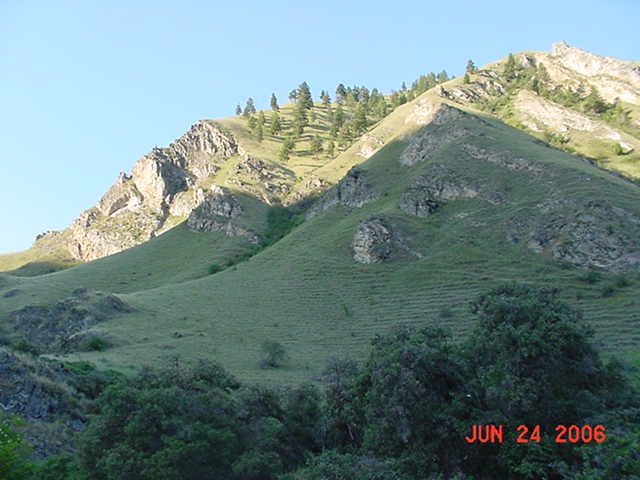 The mountains above our camp. Beautiful country...and NO ROADS!